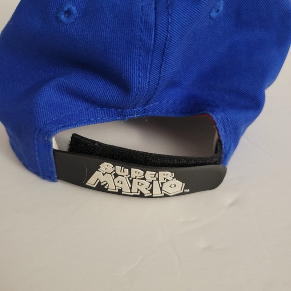 Super Mario Bros Adjustable Hat Embroidered Youth Children Red Blue Snapback Hat - Picture 3 of 5